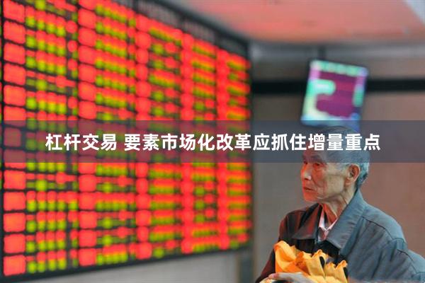 杠杆交易 要素市场化改革应抓住增量重点